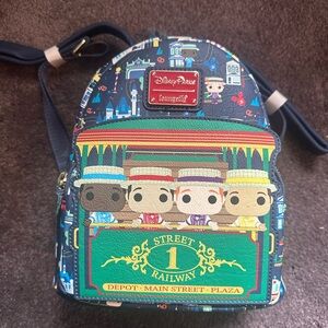 Loungefly Disney Parks Street Railway Kids Backpack - Blue and Green